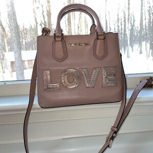 Michael Kors Blush Pink”Adele” Love Satchel